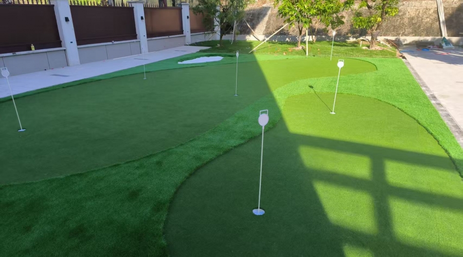 惠州别墅庭院人造草果岭案例